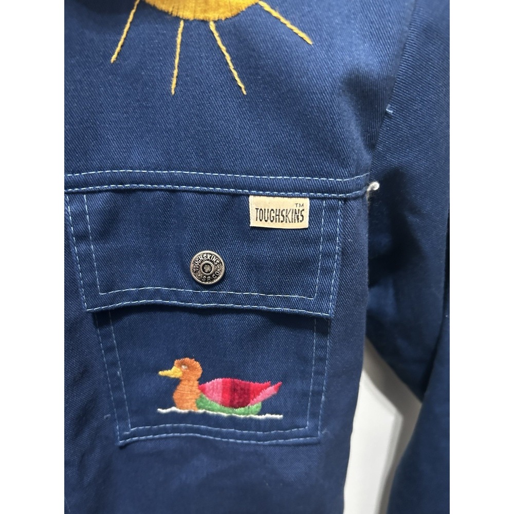 VTG 60s 70s Toughskins Union Dark Wash Indigo Long Sleeve Sears Put on Shop 16 - Picture 2 of 16